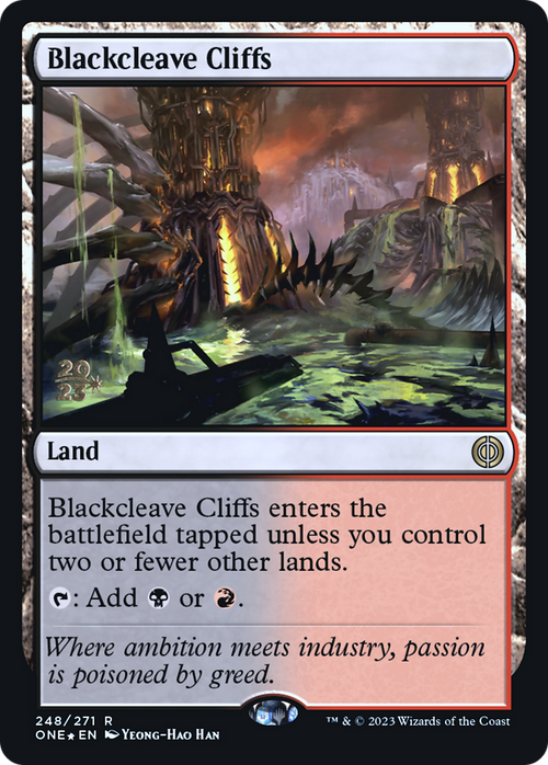 Blackcleave Cliffs (PRE-248) - Phyrexia: All Will Be One Promos Foil
