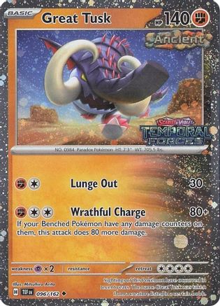 Great Tusk (Temporal Forces Stamped) 096/162  - Holofoil Miscellaneous Cards & Products - Uncommon