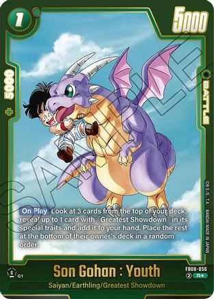 Son Gohan : Youth - FB08-056 (Alternate Art) (FB08-056) - Saiyans Pride Holofoil