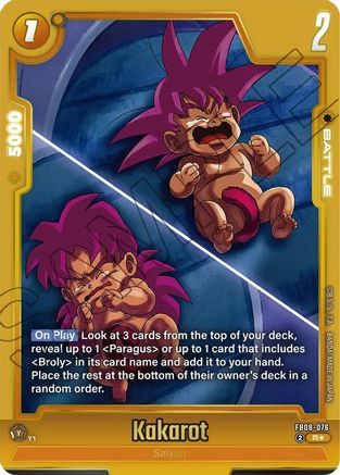 Kakarot - FB08-076 (Alternate Art) (FB08-076) - Saiyans Pride Holofoil