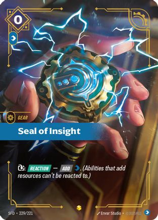 Seal of Insight (Overnumbered) (229/221) - Spiritforged Foil