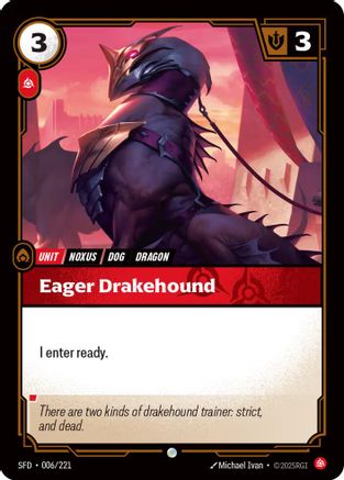 Eager Drakehound (006/221) - Spiritforged Foil