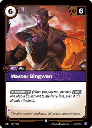 Master Bingwen (127/221) - Spiritforged Foil