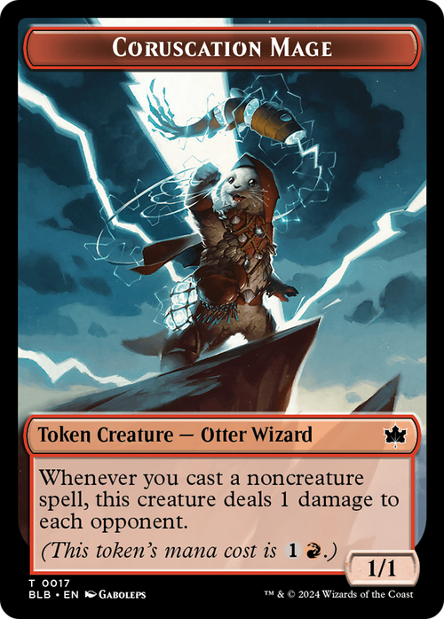 Coruscation Mage Token (BLB-017) - Bloomburrow Tokens