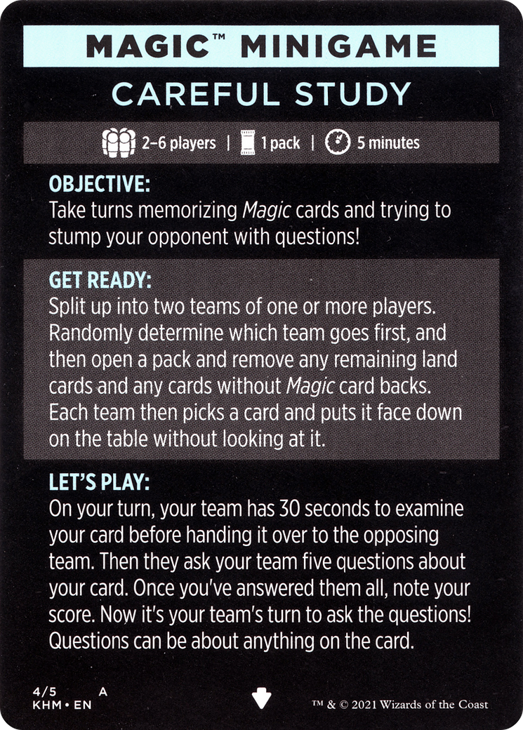 Careful Study (minigame) // Careful Study (cont'd) (MKHM-004) - Kaldheim Minigames