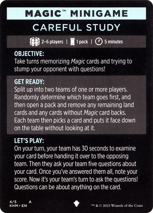 Careful Study (minigame) // Careful Study (cont'd) (MKHM-004) - Kaldheim Minigames