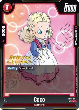 Coco (FB08-004) - Saiyans Pride Release Event Cards