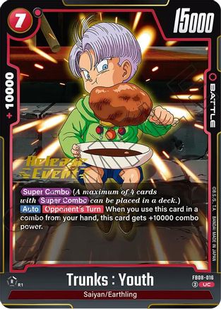 Trunks : Youth - FB08-016 (FB08-016) - Saiyans Pride Release Event Cards