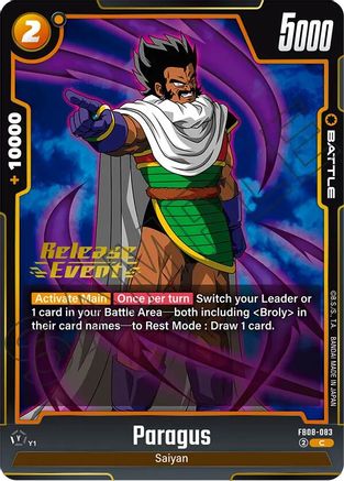 Paragus - FB08-083 (FB08-083) - Saiyans Pride Release Event Cards