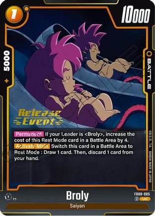 Broly - FB08-085 (FB08-085) - Saiyans Pride Release Event Cards
