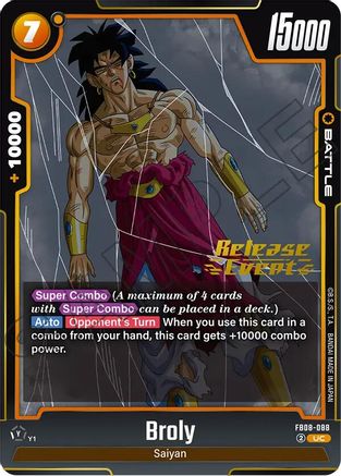Broly - FB08-088 (FB08-088) - Saiyans Pride Release Event Cards