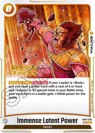 Immense Latent Power (FB08-096) - Saiyans Pride Release Event Cards