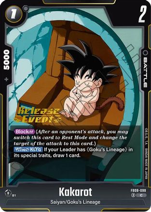 Kakarot - FB08-098 (FB08-098) - Saiyans Pride Release Event Cards