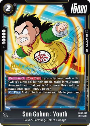 Son Gohan : Youth - FB08-109 (FB08-109) - Saiyans Pride Release Event Cards