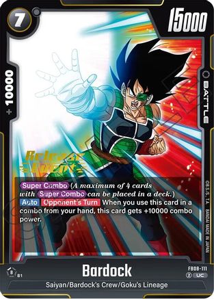 Bardock - FB08-111 (FB08-111) - Saiyans Pride Release Event Cards