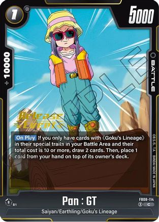 Pan : GT - FB08-114 (FB08-114) - Saiyans Pride Release Event Cards