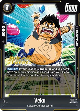Veku (FB08-116) - Saiyans Pride Release Event Cards