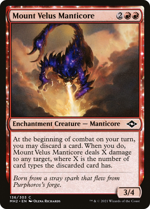 Mount Velus Manticore (MH2-136) - Modern Horizons 2: (enchantment)