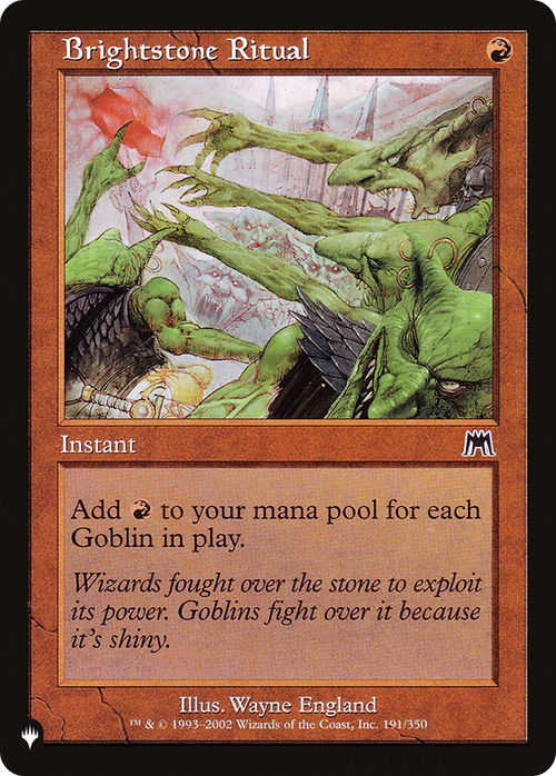 Brightstone Ritual (LIST-191/350) - The List
