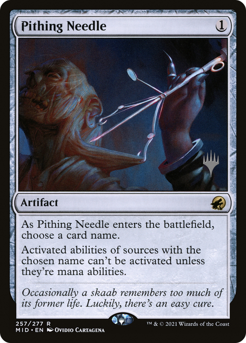 Pithing Needle (PPMID-257P) - Innistrad: Midnight Hunt Promos Foil