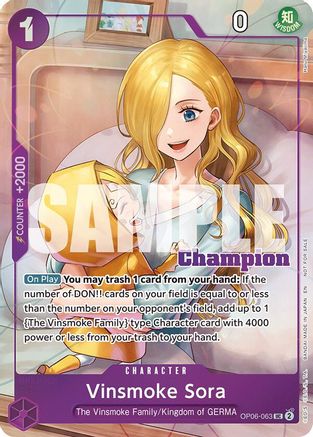 Vinsmoke Sora (CS 25-26 Winner Card Set 2) (OP06-063) - One Piece Promotion Cards Foil