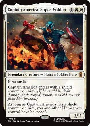 Captain America, Super-Soldier (MSH-009) - Marvel Super Heroes