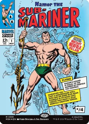 Namor the Sub-Mariner (Borderless) (0391) (MSH-391) - Marvel Super Heroes Foil