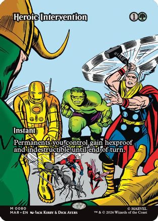 Heroic Intervention (0080) (Borderless) (MAR-080) - Marvel Universe Eternal-Legal Foil
