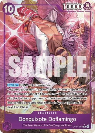 Donquixote Doflamingo - OP14-069 (Alternate Art) (OP14-069) - The Azure Sea's Seven Foil