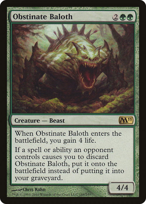 Obstinate Baloth (M11-188) - Magic 2011