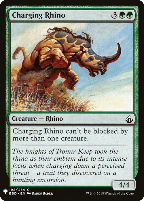 Charging Rhino (LIST-BBD-192) - The List