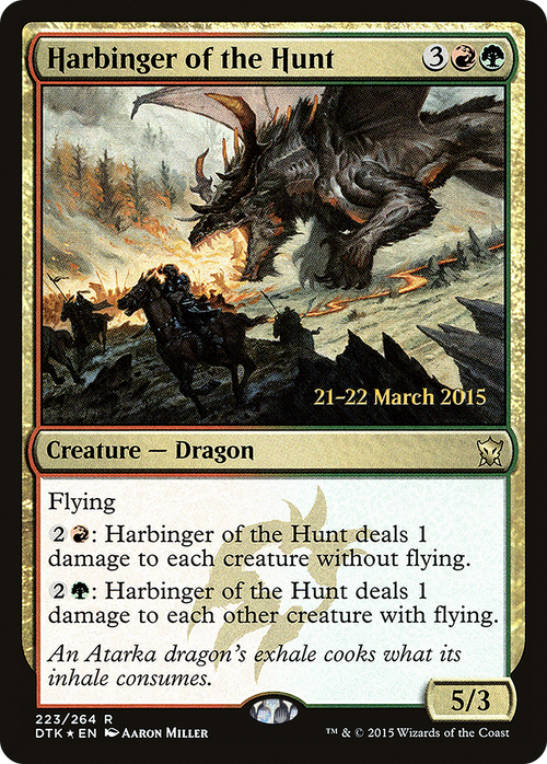 Harbinger of the Hunt (PRE-223S) - Dragons of Tarkir Promos Foil