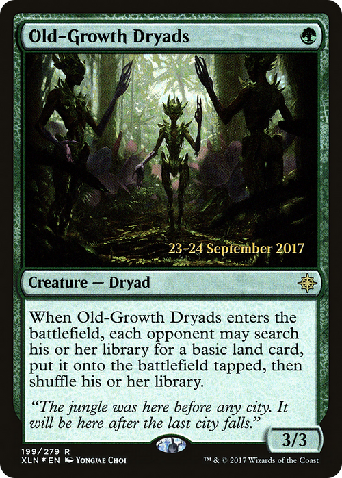 Old-Growth Dryads (PRE-199S) - Ixalan Promos Foil