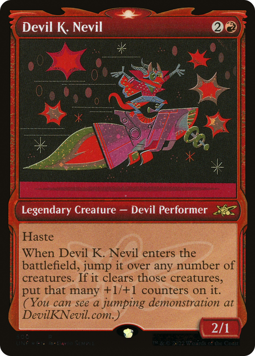 Devil K. Nevil (Showcase) (Galaxy Foil) (UNF-500) - Unfinity: (Showcase) Foil