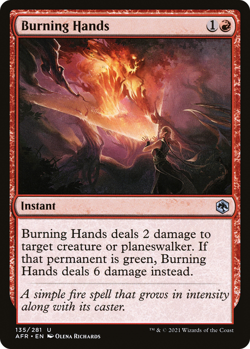 Burning Hands (AFR-135) - Adventures in the Forgotten Realms Foil