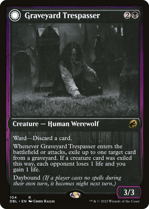 Graveyard Trespasser (DBL-104) - Innistrad: Double Feature: (Double Faced Transform)