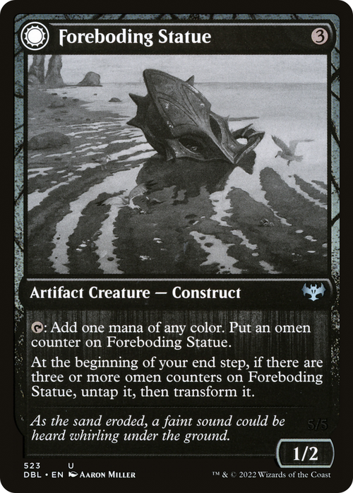 Foreboding Statue (DBL-523) - Innistrad: Double Feature: (Double Faced Transform)