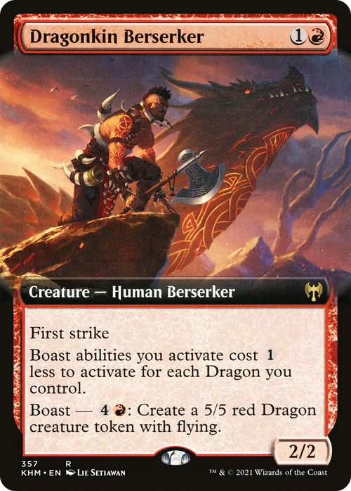 Dragonkin Berserker (Extended Art) (KHM-357) - Kaldheim: (Extended Art)