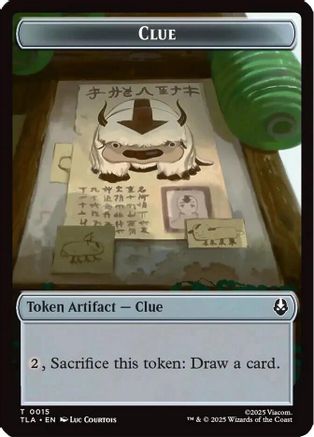 Clue (0015) // Spirit (0003) Double-Sided Token (TLA-15 // 3) - Avatar: The Last Airbender Foil