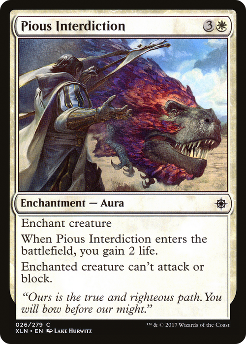 Pious Interdiction (XLN-026) - Ixalan Foil