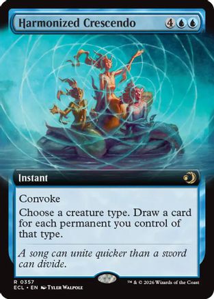 Harmonized Crescendo (Extended Art) (ECL-357) - Lorwyn Eclipsed Foil