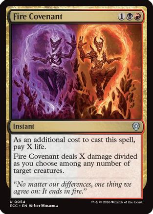 Fire Covenant (ECC-054) - Commander: Lorwyn Eclipsed