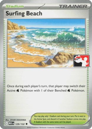 Surfing Beach 129/132  Prize Pack Series Cards - Uncommon