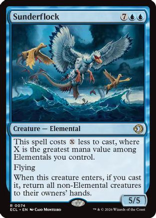 Sunderflock (ECL-074) - Lorwyn Eclipsed Foil