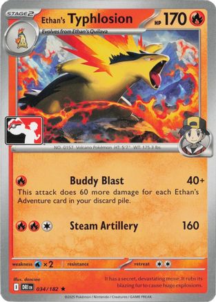 Ethan's Typhlosion 034  Prize Pack Series Cards - Rare