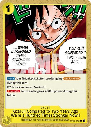 Kizaru!! Compared to Two Years Ago We're a Hundred Times Stronger Now!! (ST29-016) - Starter Deck 29: Egghead