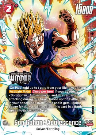 Son Gohan : Adolescence (Tournament Pack -Winner- 09) (FP-063) - Tournament and Championship Promos Holofoil