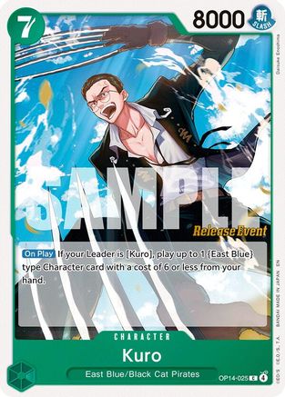 Kuro (OP14-025) - The Azure Sea's Seven Release Event Cards