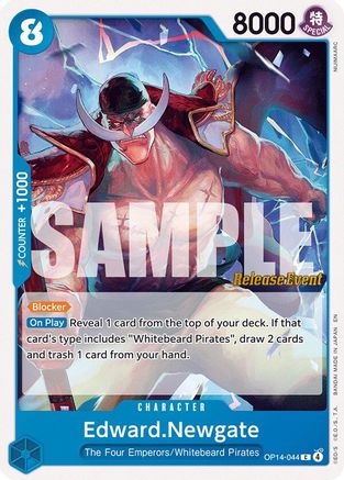 Edward.Newgate (OP14-044) - The Azure Sea's Seven Release Event Cards
