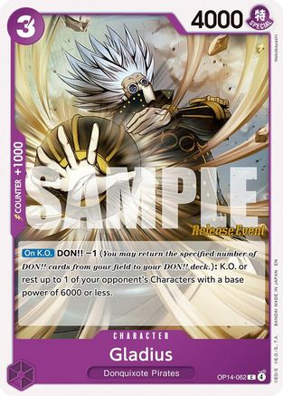Gladius (OP14-062) - The Azure Sea's Seven Release Event Cards